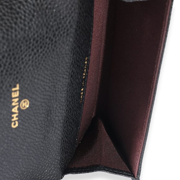 Chanel Black Quilted Caviar Flap Card Holder Wallet - Picture 4 of 7
